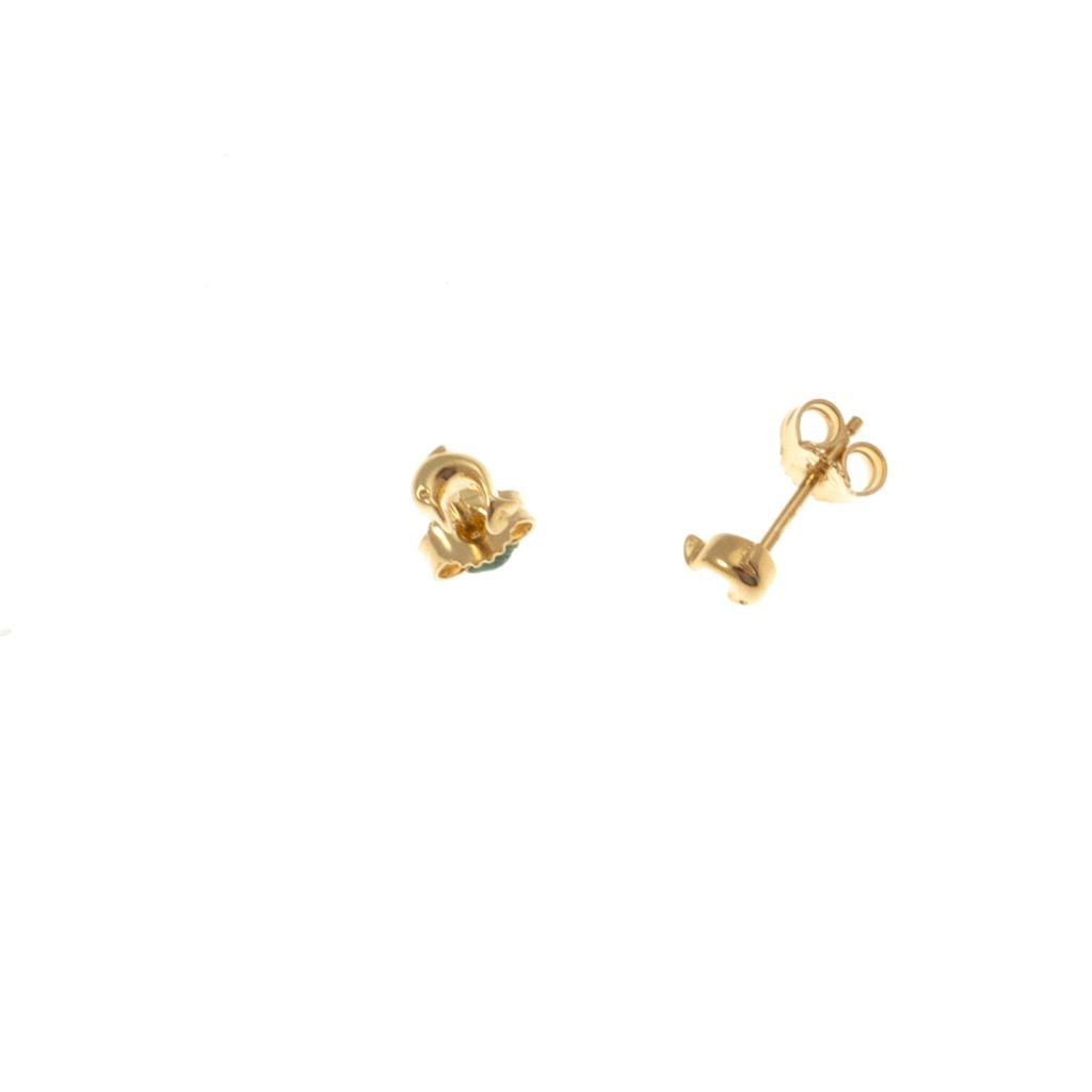 Yellow Gold Dolphin Earrings