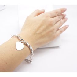 White gold Heart Bracelet