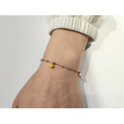 Bracciale Cuore Luna Stella smaltate foto indossata