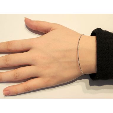 Bracciale Semplice Da Donna In Acciaio Inossidabile Impilabile Sottile